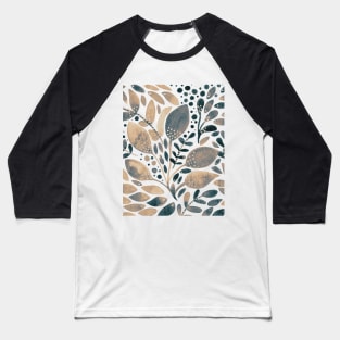 Watercolor foliage - beige and grey Baseball T-Shirt